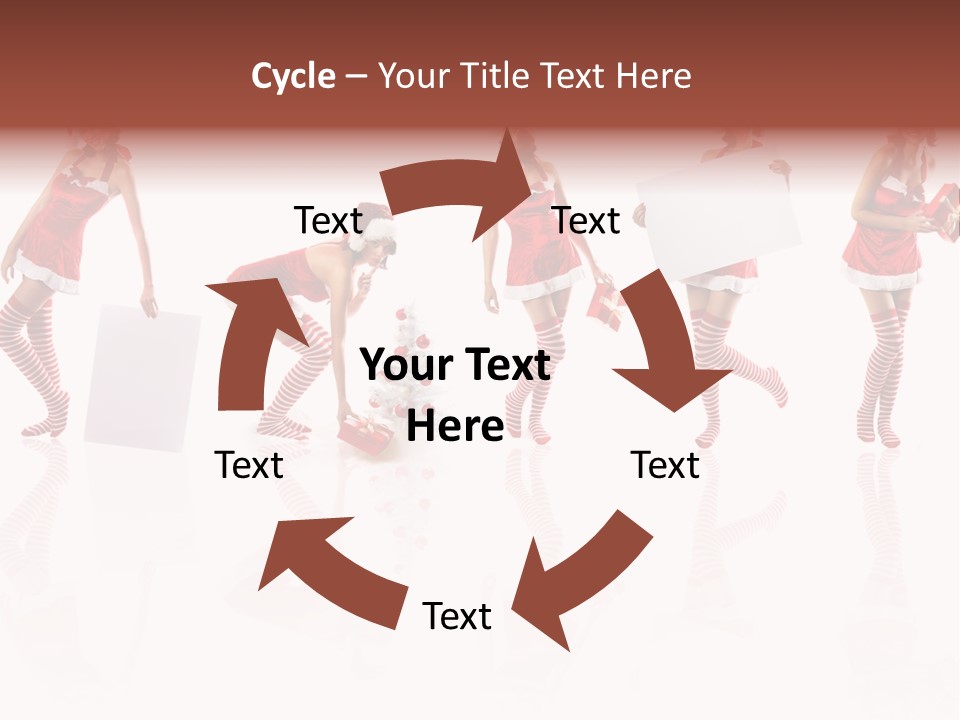 Female Christmas Gift PowerPoint Template