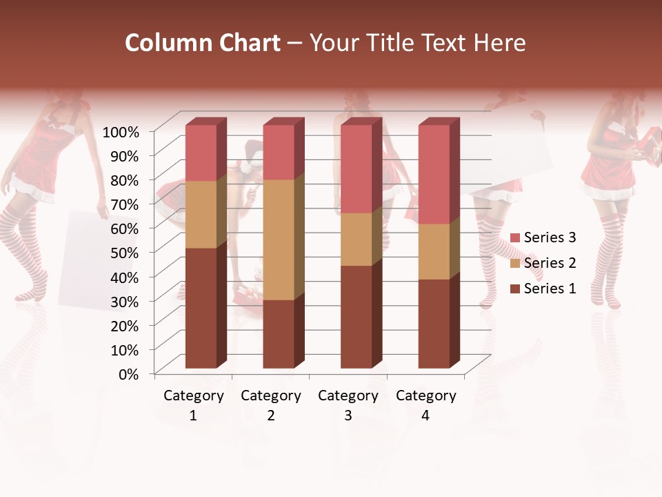 Female Christmas Gift PowerPoint Template