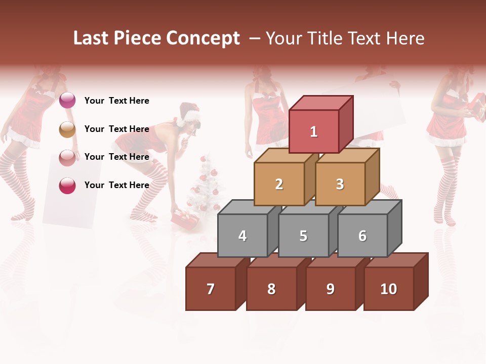 Female Christmas Gift PowerPoint Template