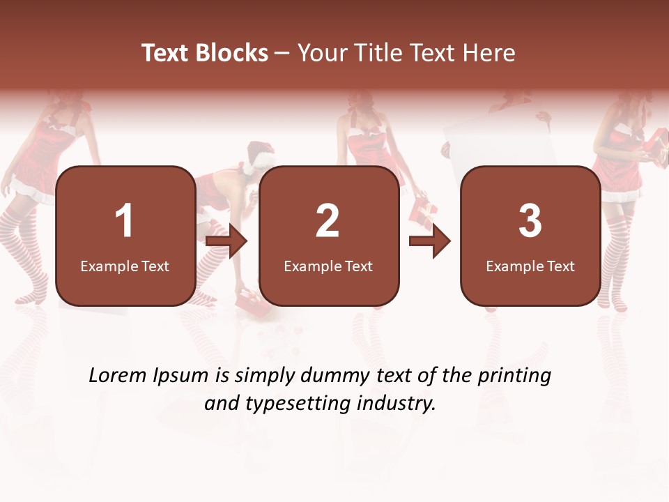 Female Christmas Gift PowerPoint Template