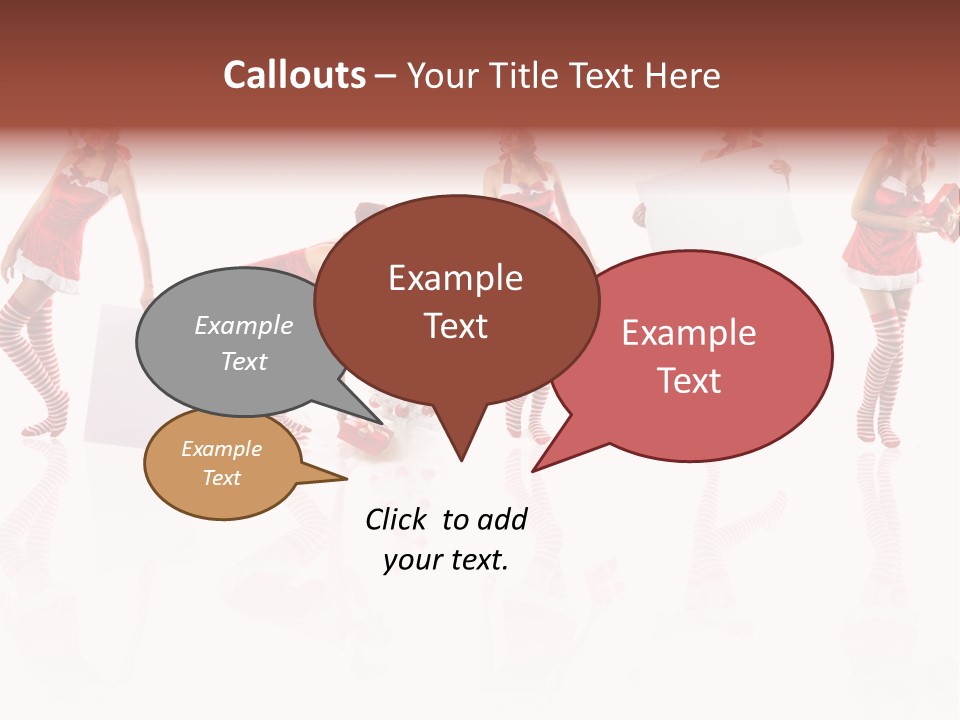 Female Christmas Gift PowerPoint Template