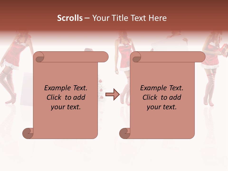 Female Christmas Gift PowerPoint Template