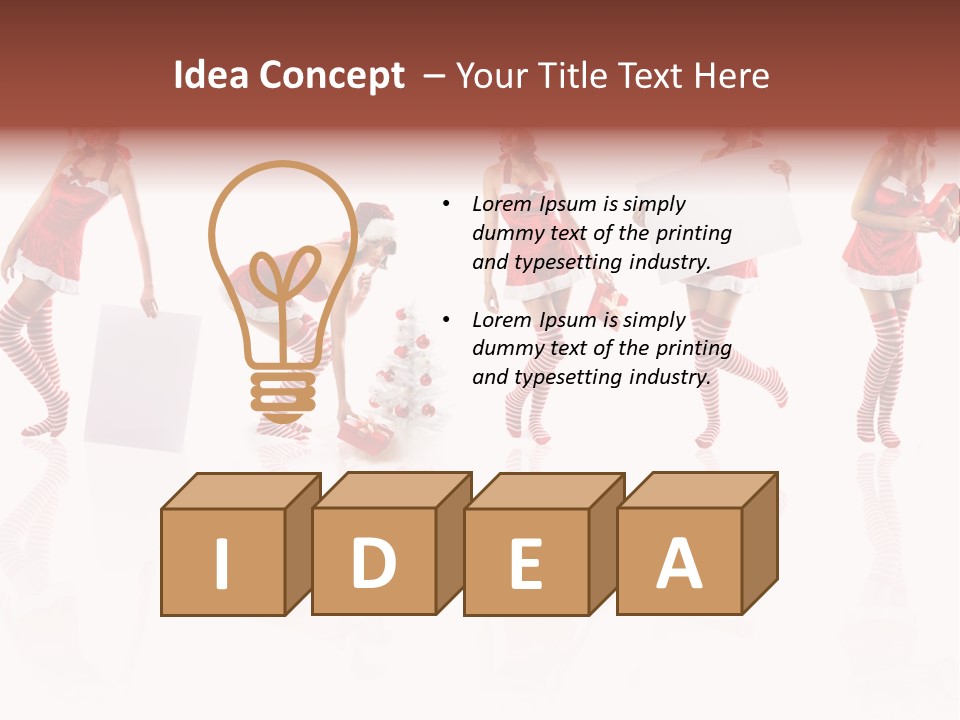 Female Christmas Gift PowerPoint Template