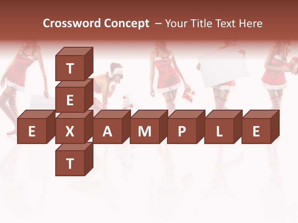 Female Christmas Gift PowerPoint Template