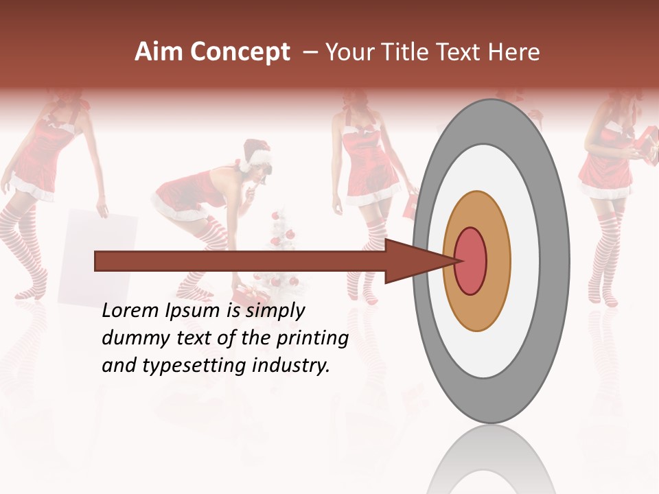 Female Christmas Gift PowerPoint Template