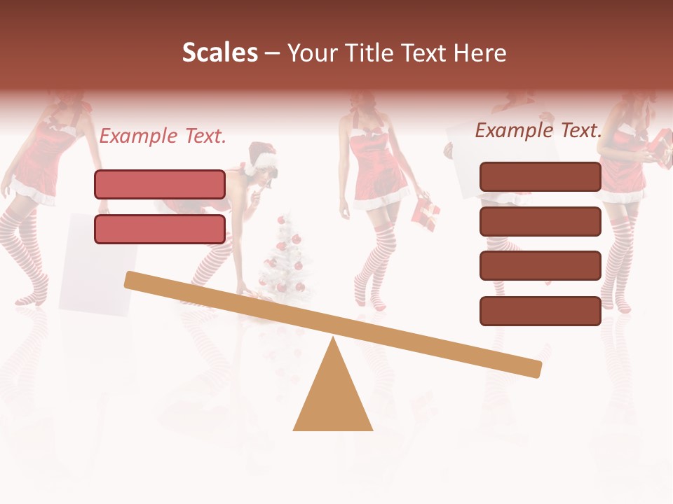 Female Christmas Gift PowerPoint Template