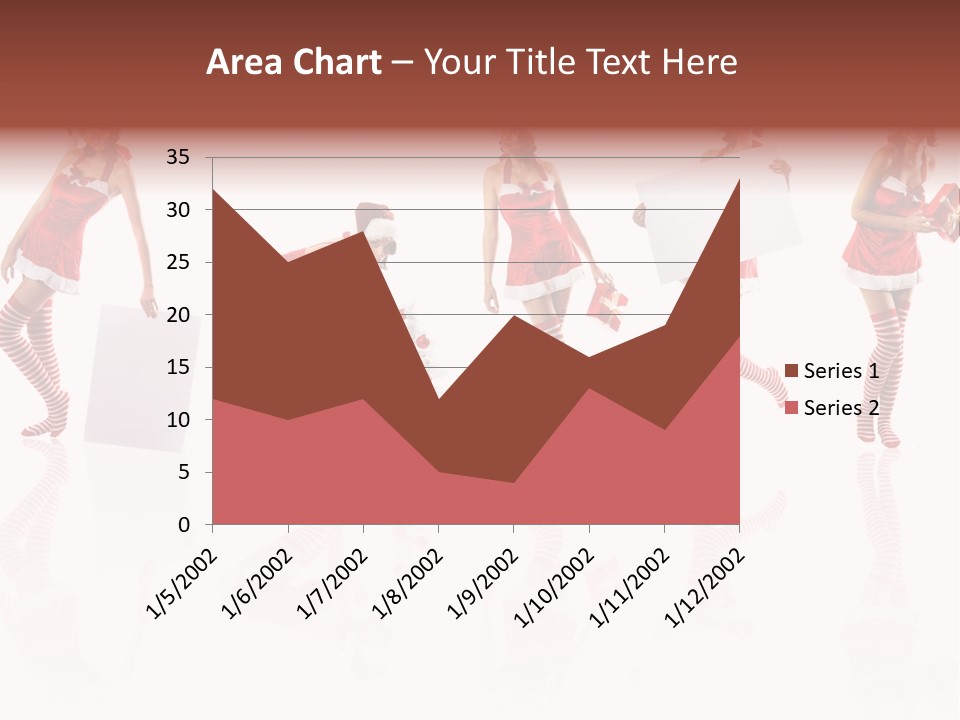 Female Christmas Gift PowerPoint Template