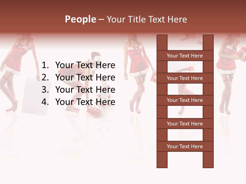 Female Christmas Gift PowerPoint Template