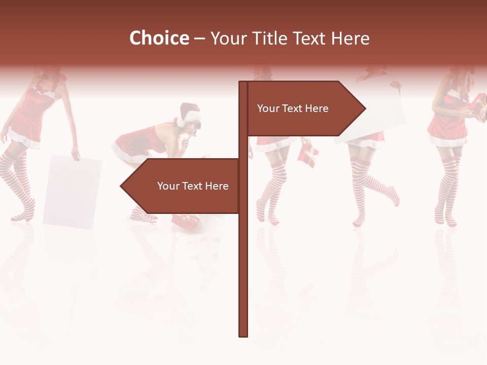Female Christmas Gift PowerPoint Template