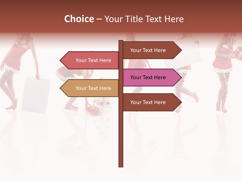 Female Christmas Gift PowerPoint Template