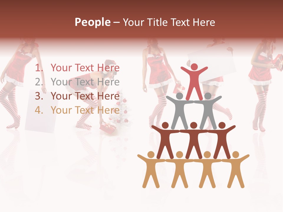 Female Christmas Gift PowerPoint Template