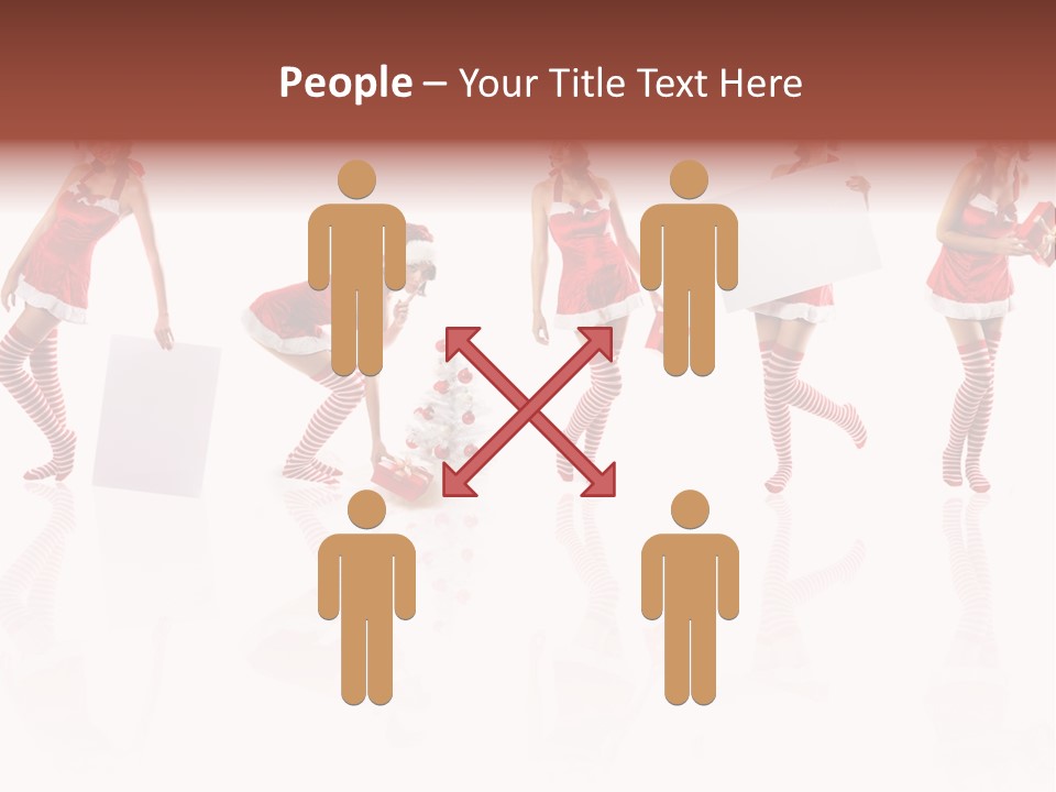 Female Christmas Gift PowerPoint Template