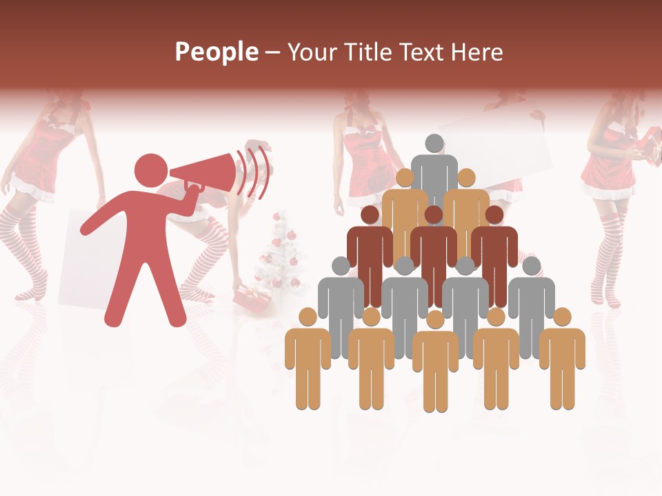 Female Christmas Gift PowerPoint Template