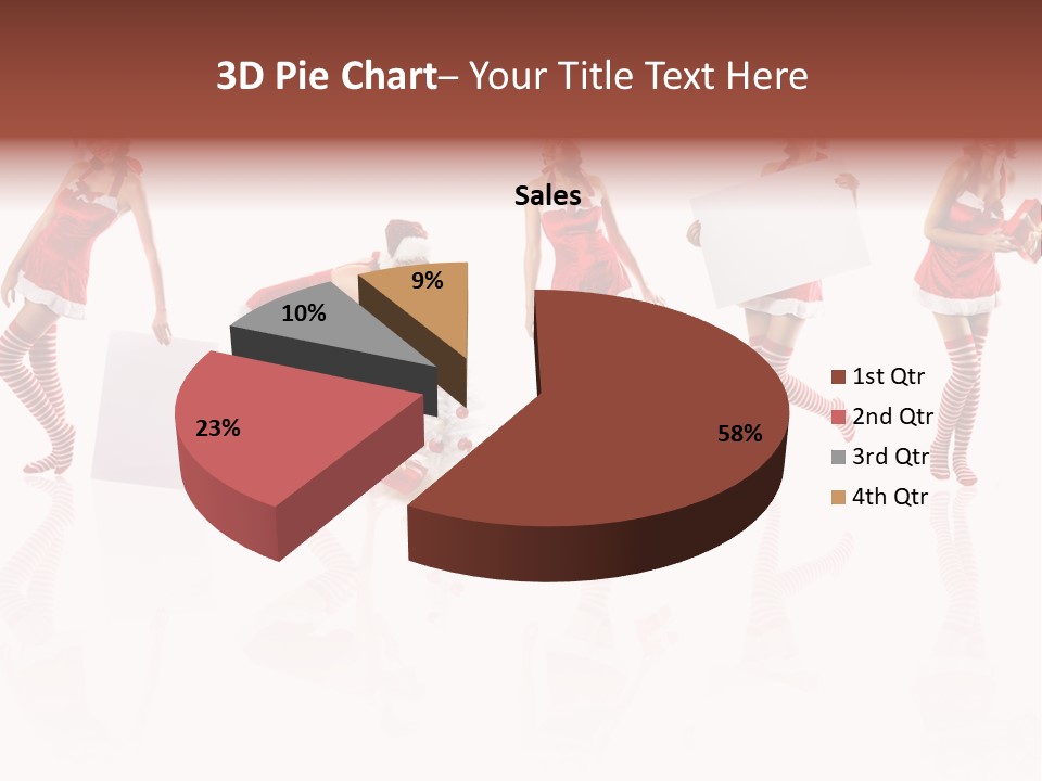 Female Christmas Gift PowerPoint Template