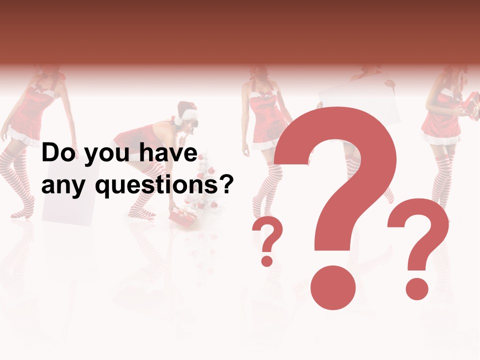 Female Christmas Gift PowerPoint Template