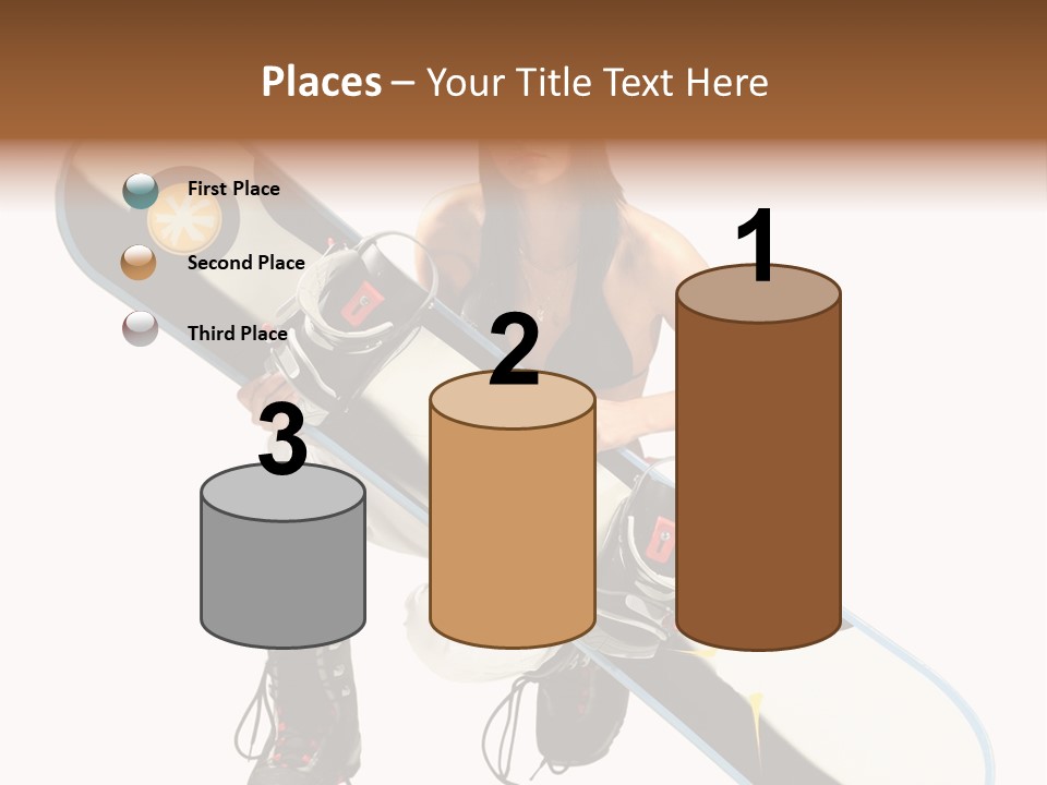 Snowboarder Powder Snowboarding PowerPoint Template