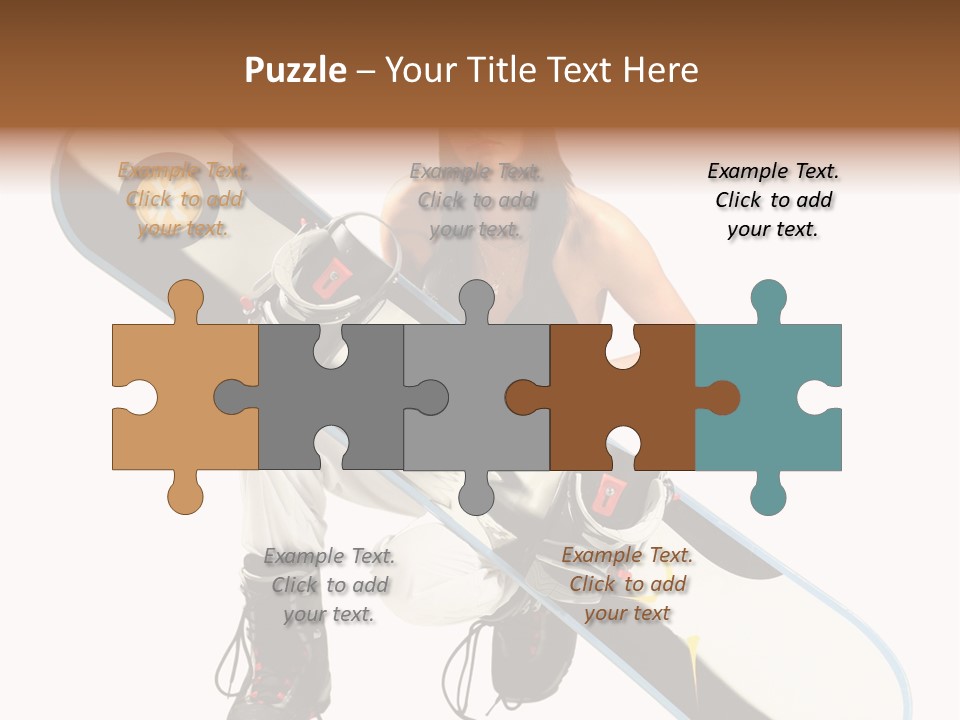 Snowboarder Powder Snowboarding PowerPoint Template