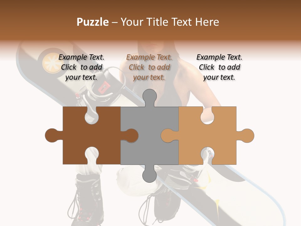 Snowboarder Powder Snowboarding PowerPoint Template