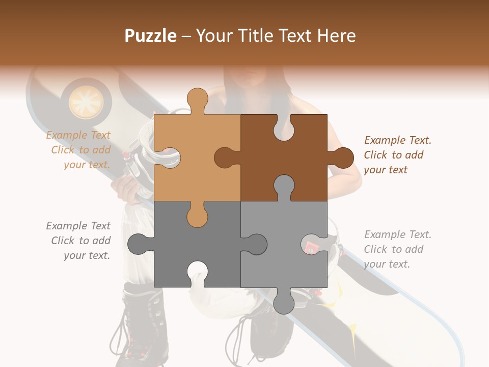 Snowboarder Powder Snowboarding PowerPoint Template