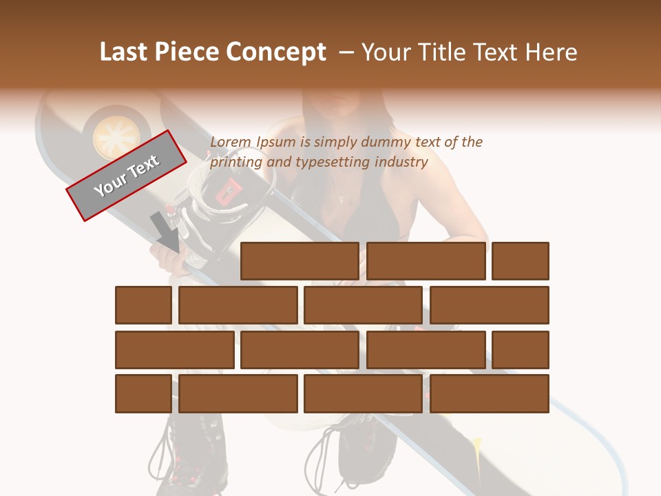 Snowboarder Powder Snowboarding PowerPoint Template