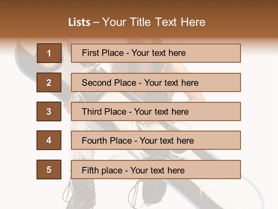 Snowboarder Powder Snowboarding PowerPoint Template