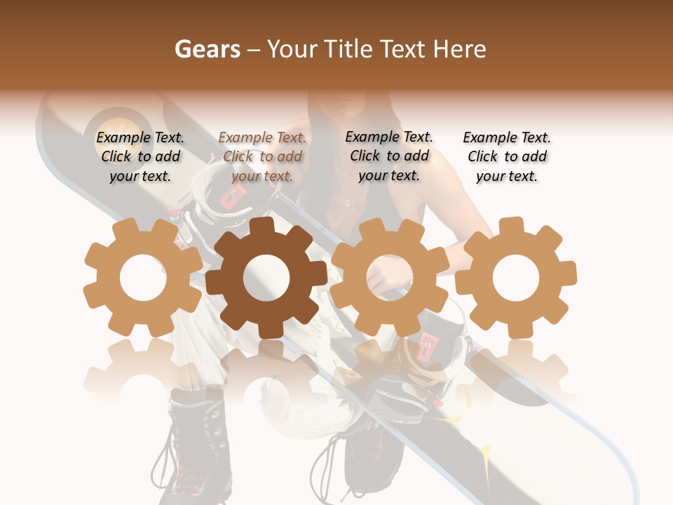 Snowboarder Powder Snowboarding PowerPoint Template