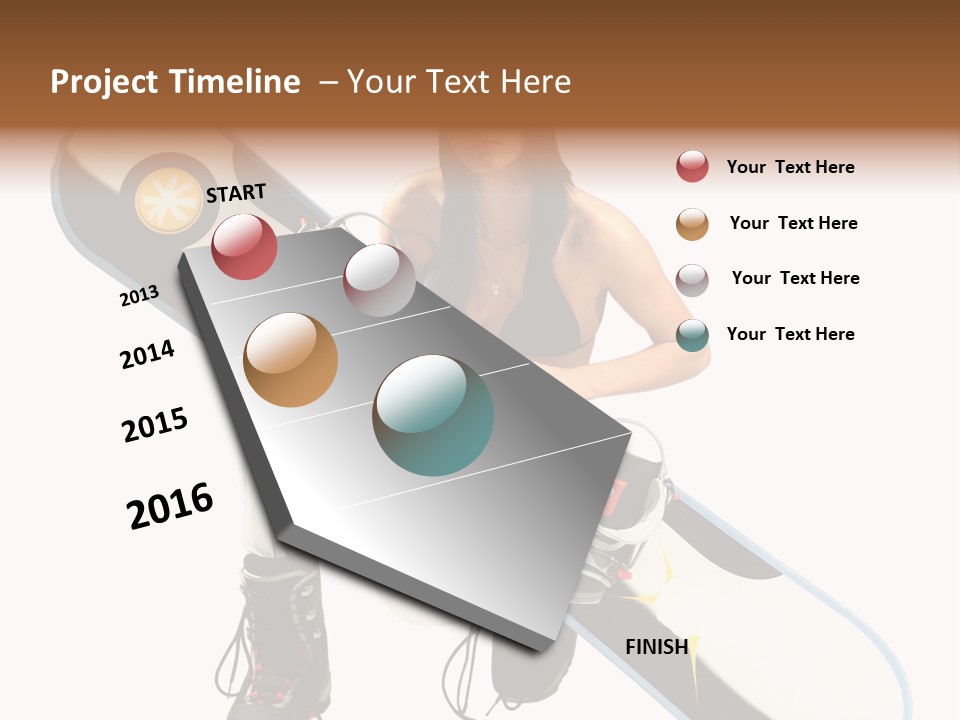 Snowboarder Powder Snowboarding PowerPoint Template