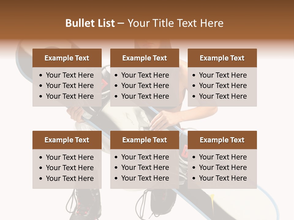 Snowboarder Powder Snowboarding PowerPoint Template