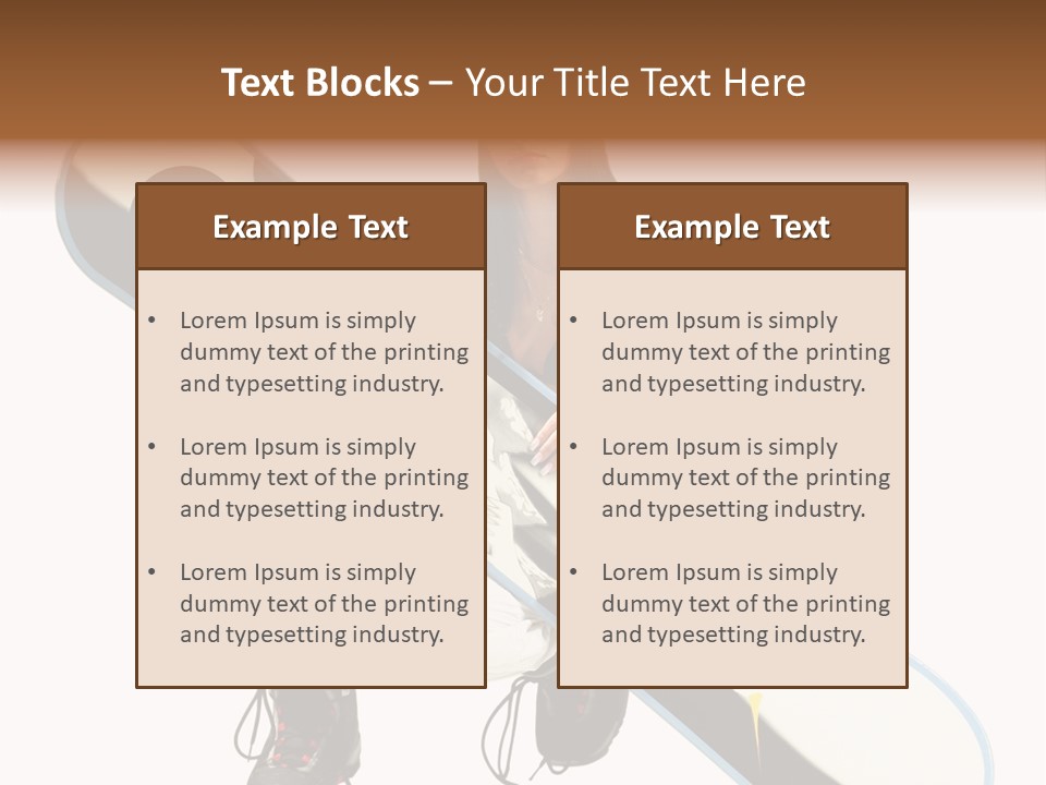 Snowboarder Powder Snowboarding PowerPoint Template