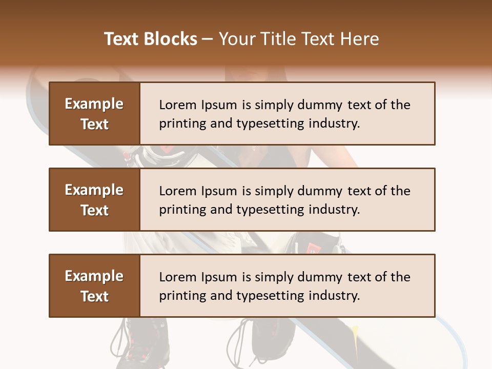 Snowboarder Powder Snowboarding PowerPoint Template