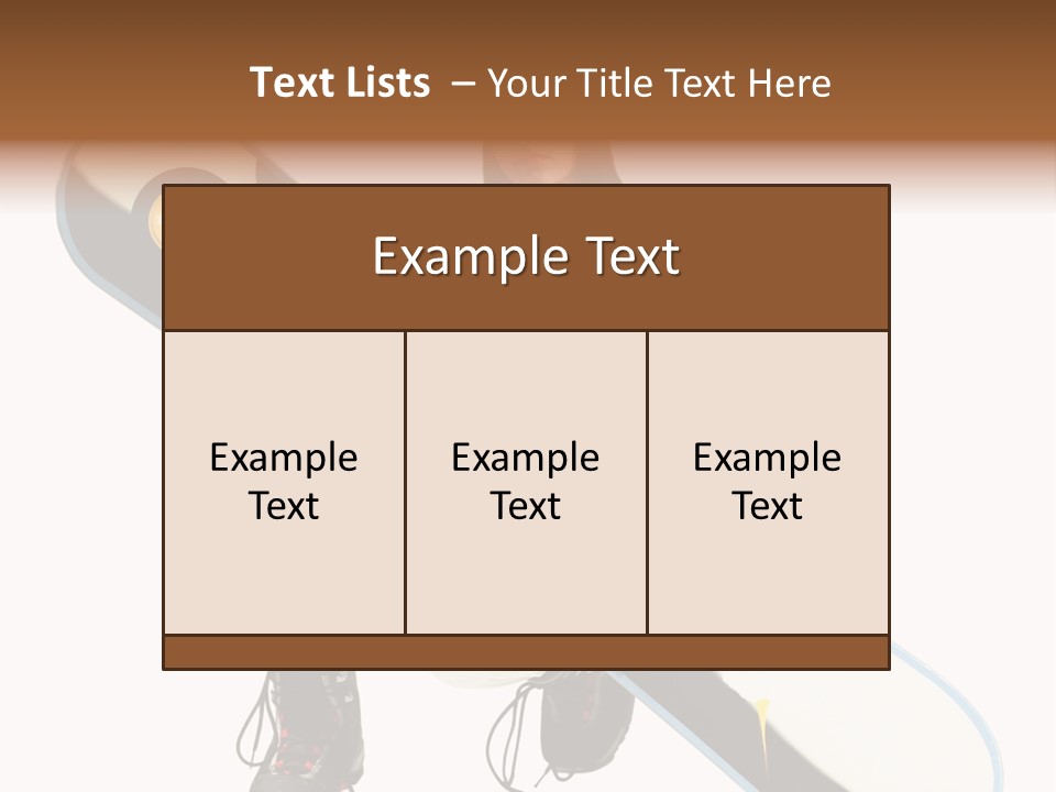 Snowboarder Powder Snowboarding PowerPoint Template