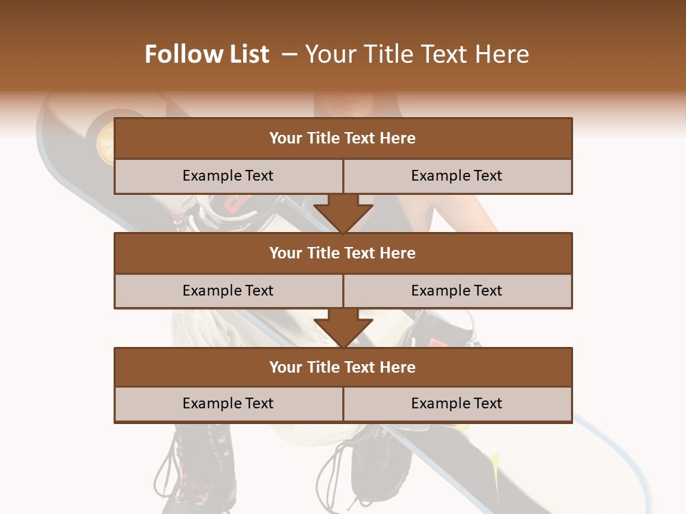Snowboarder Powder Snowboarding PowerPoint Template