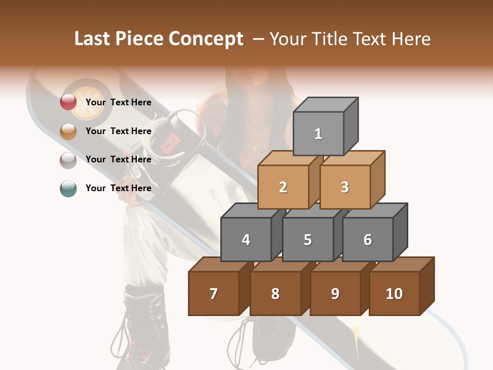 Snowboarder Powder Snowboarding PowerPoint Template