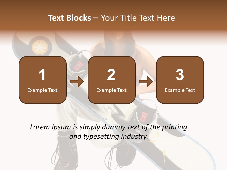 Snowboarder Powder Snowboarding PowerPoint Template