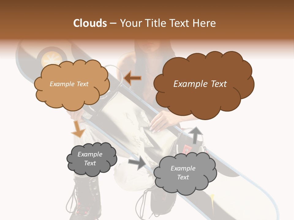 Snowboarder Powder Snowboarding PowerPoint Template