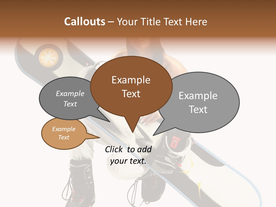 Snowboarder Powder Snowboarding PowerPoint Template