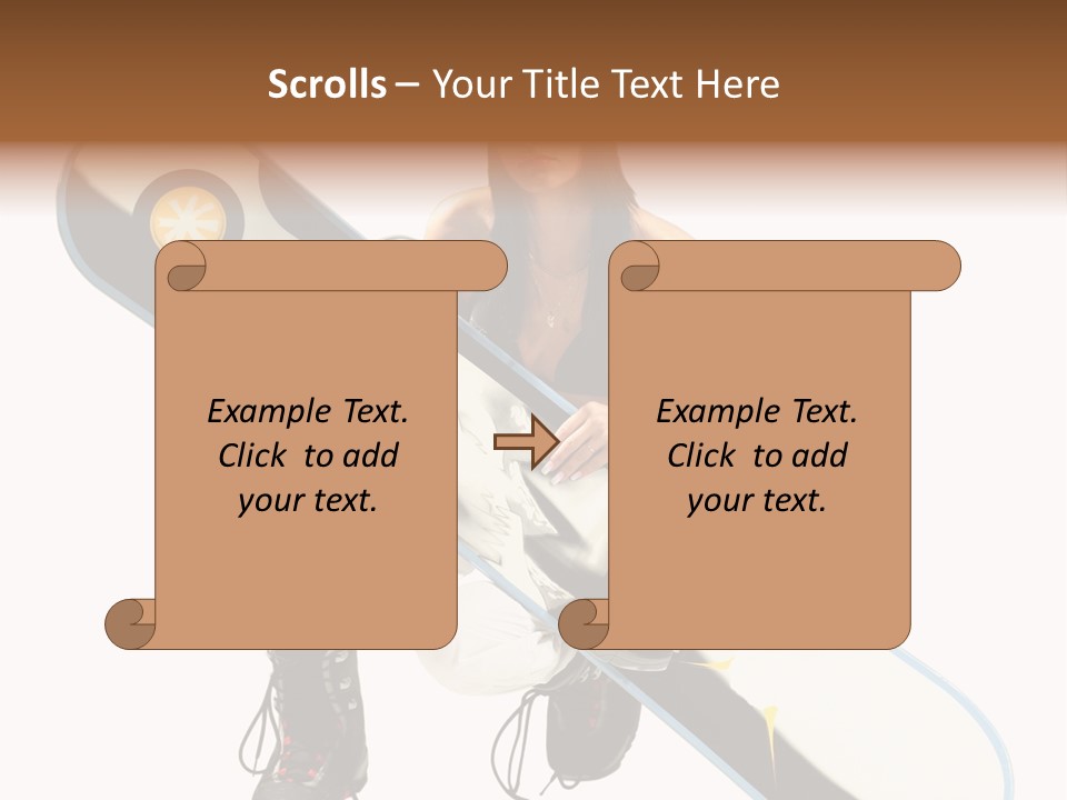 Snowboarder Powder Snowboarding PowerPoint Template