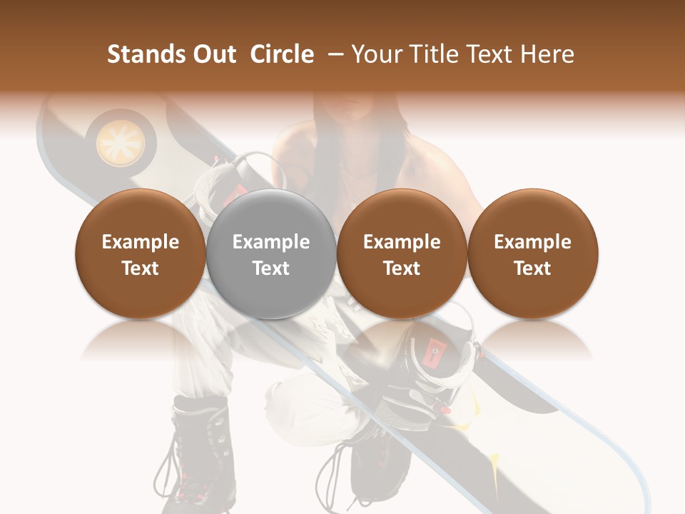 Snowboarder Powder Snowboarding PowerPoint Template