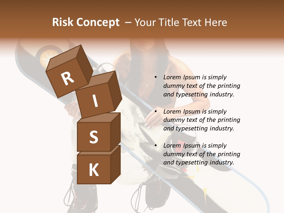 Snowboarder Powder Snowboarding PowerPoint Template