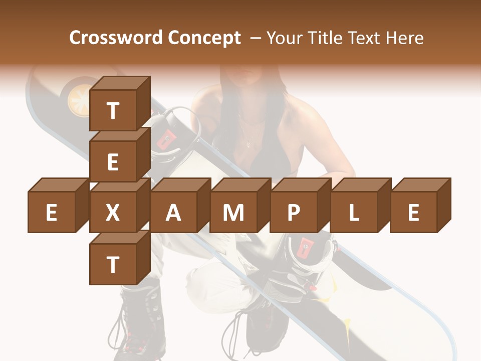 Snowboarder Powder Snowboarding PowerPoint Template