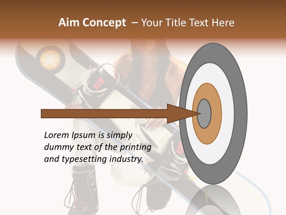 Snowboarder Powder Snowboarding PowerPoint Template