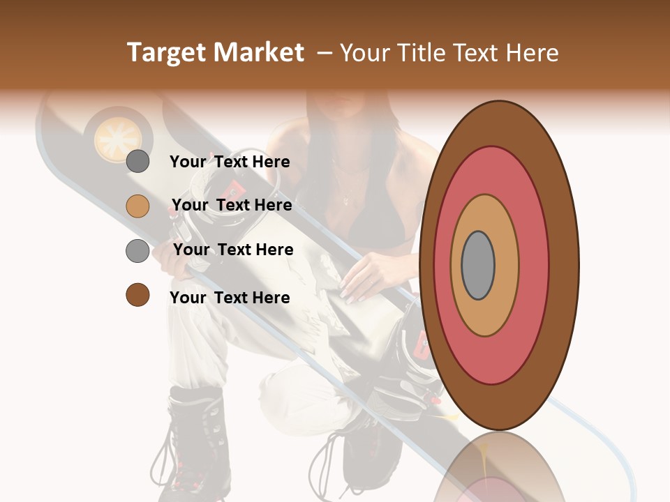 Snowboarder Powder Snowboarding PowerPoint Template