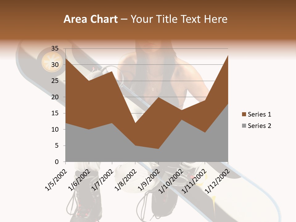 Snowboarder Powder Snowboarding PowerPoint Template