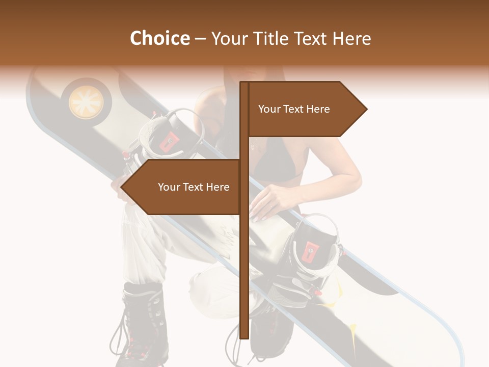 Snowboarder Powder Snowboarding PowerPoint Template
