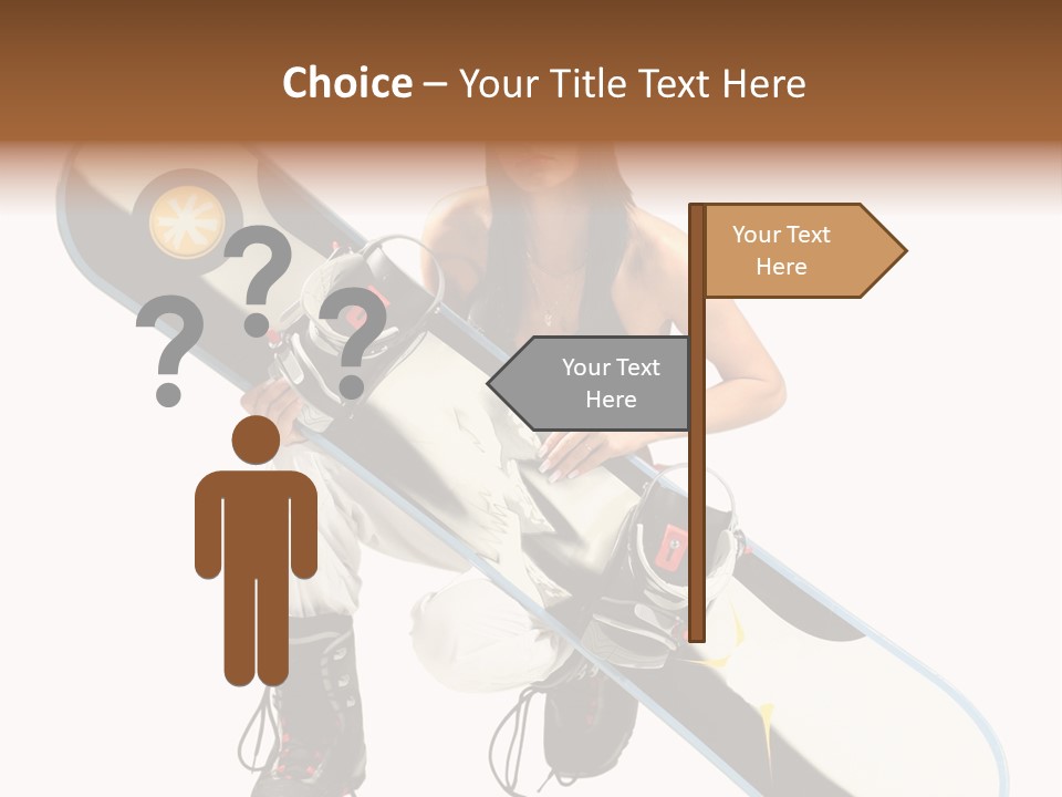 Snowboarder Powder Snowboarding PowerPoint Template