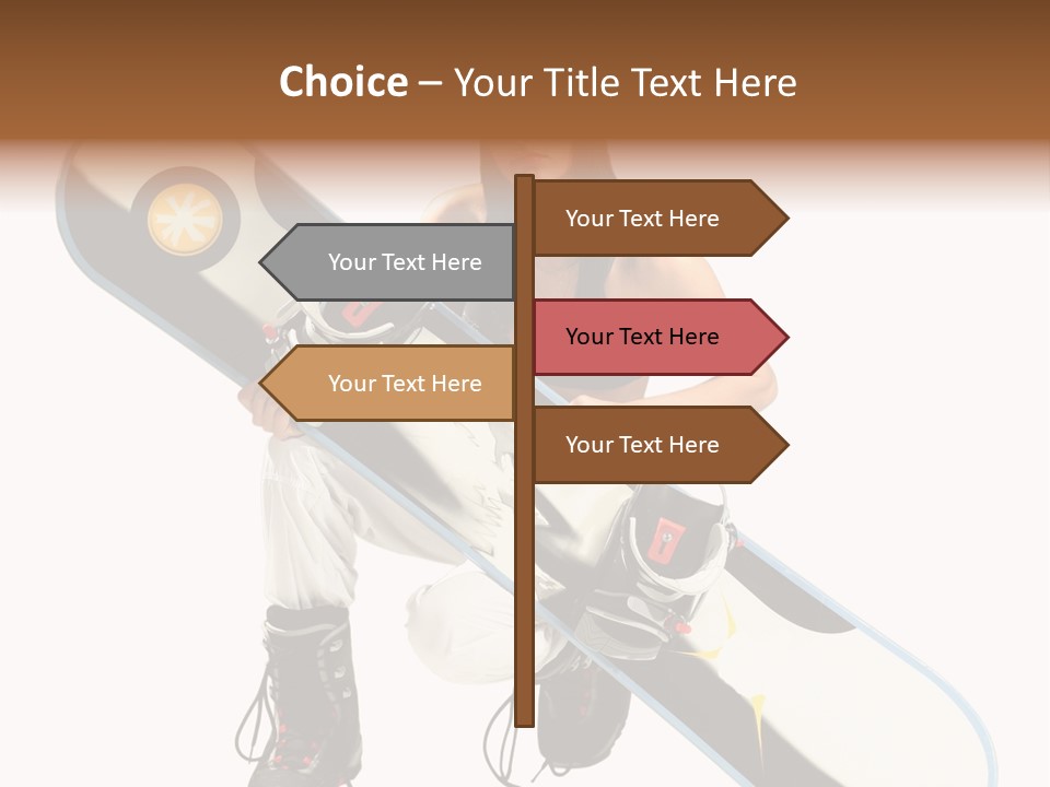 Snowboarder Powder Snowboarding PowerPoint Template