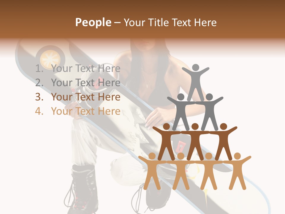 Snowboarder Powder Snowboarding PowerPoint Template