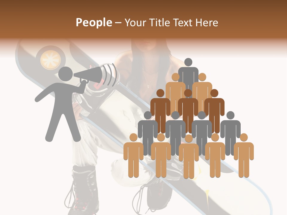Snowboarder Powder Snowboarding PowerPoint Template