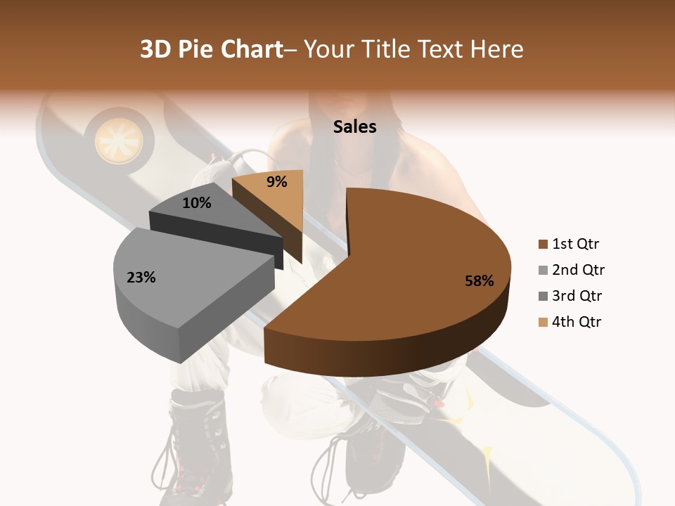 Snowboarder Powder Snowboarding PowerPoint Template