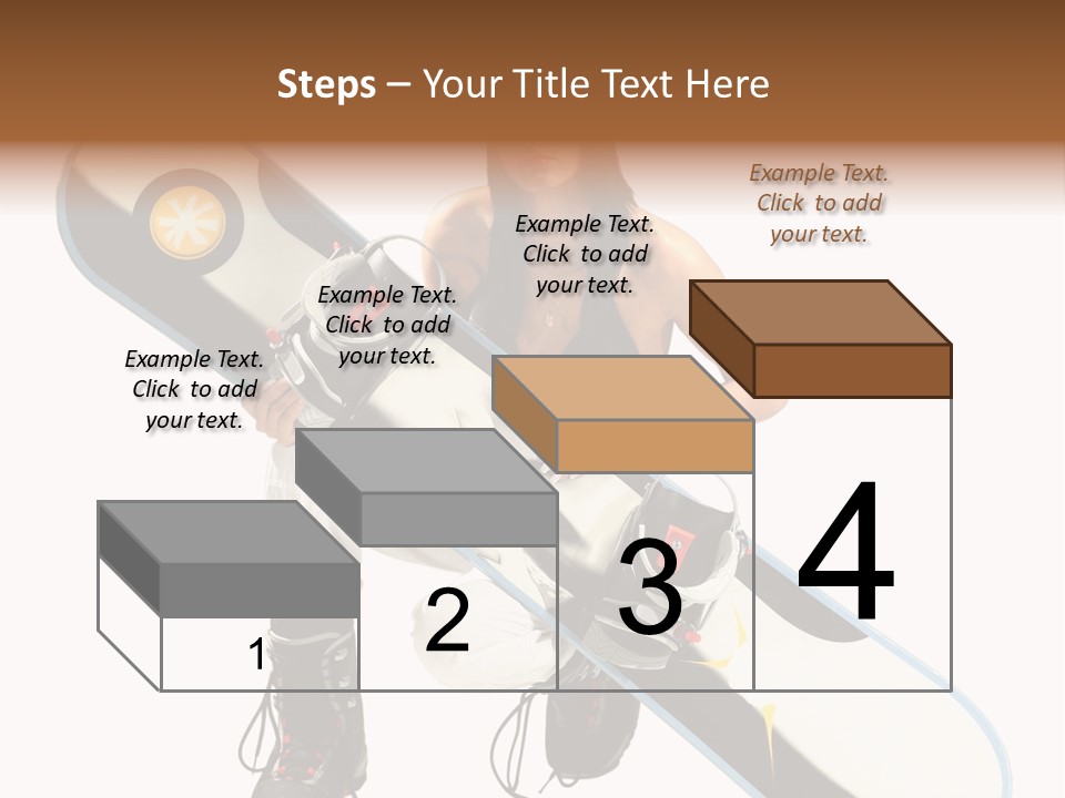 Snowboarder Powder Snowboarding PowerPoint Template